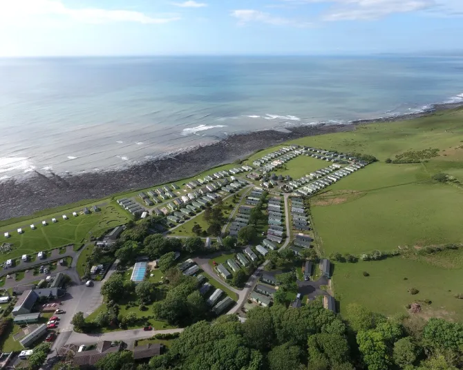 Morfa Bychan drone view