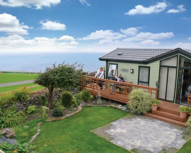 Morfa Bychan couple enjoying the sea view