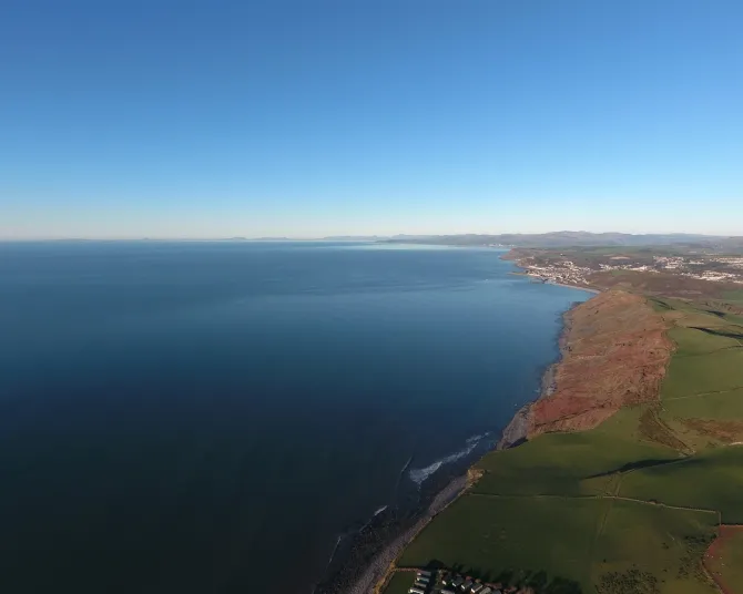 Morfa Bychan drone view