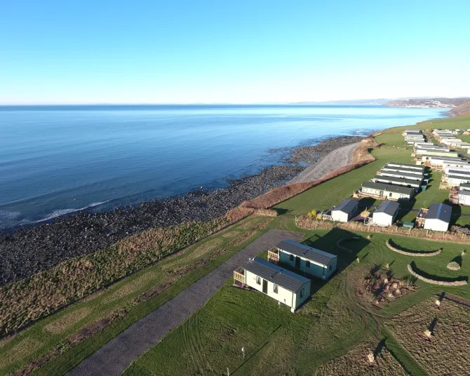 Morfa Bychan drone view