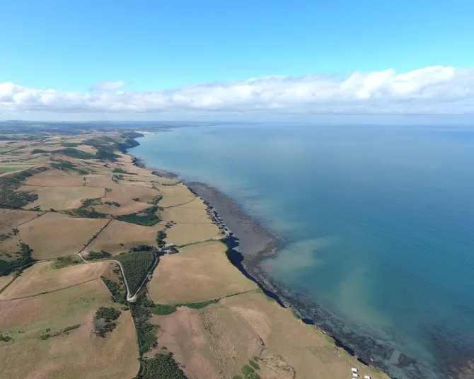 Morfa Bychan drone view