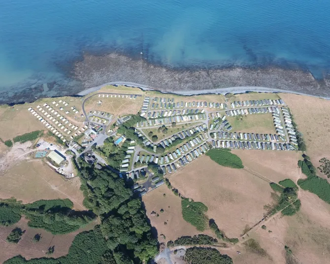 Morfa Bychan drone view