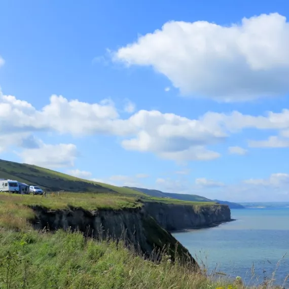 Touring by the cliff