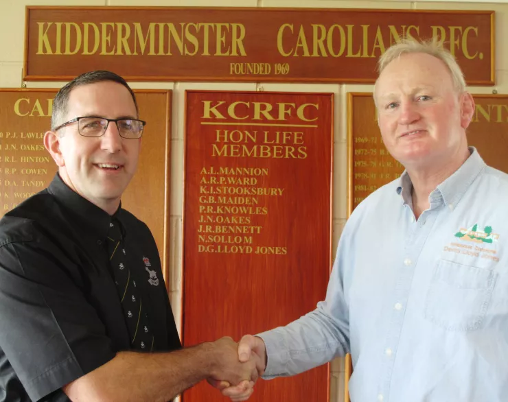 Denis becoming a Honourary Life Member of KCRFC    