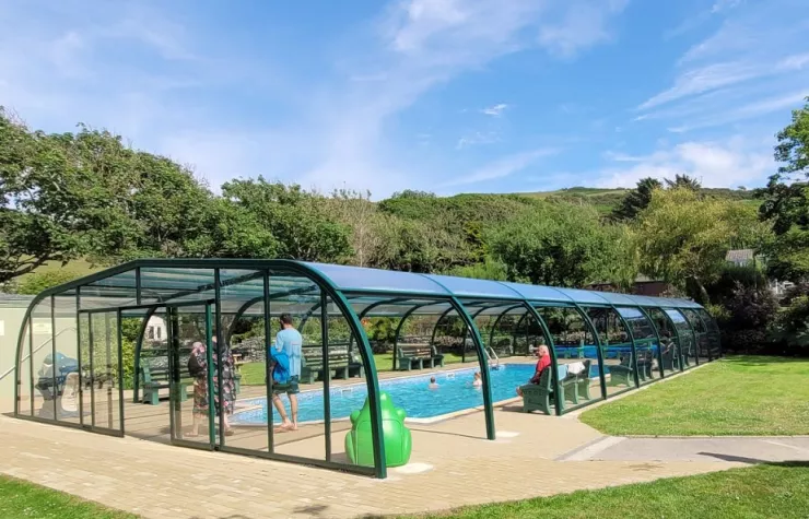 Morfa Bychan Holiday Park new pool enclosure